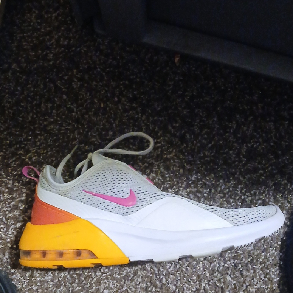 Nike Air Max White with Orange and Pink Accents